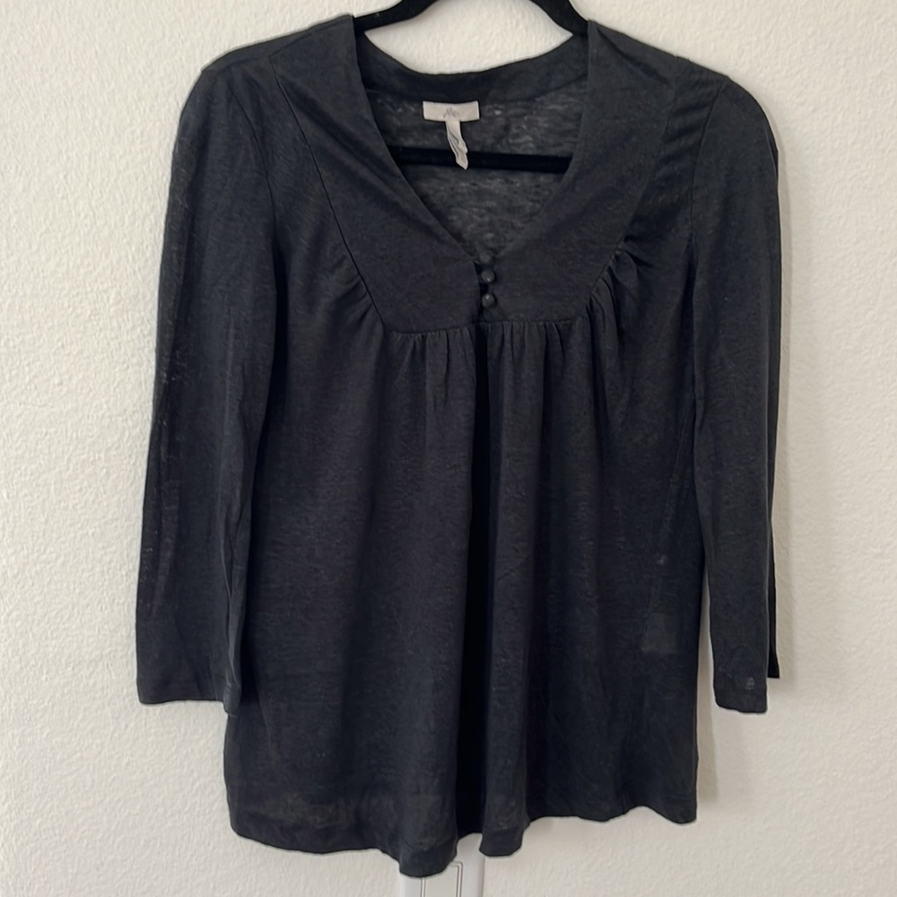 Joie Black Linen Top Size small